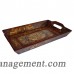 World Menagerie Traditional Rectangle Wood Serving Tray WLDM1247